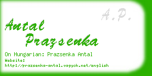 antal prazsenka business card